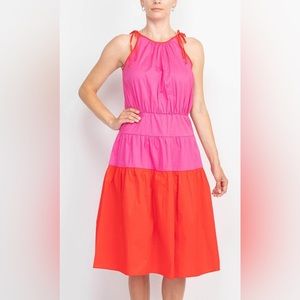London Times NWT pink and red dress size XL